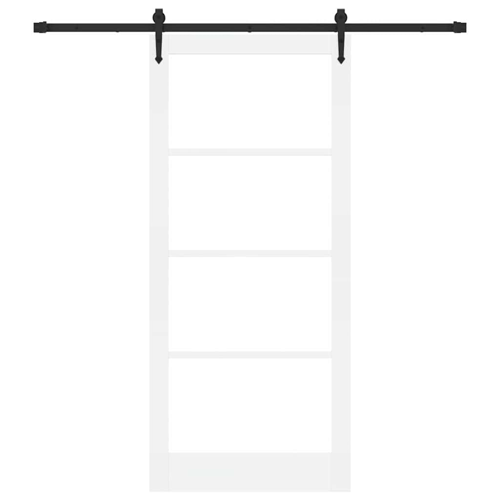 Porta scorrevole Bianco e Nero 93 x 211 cm | homemem39