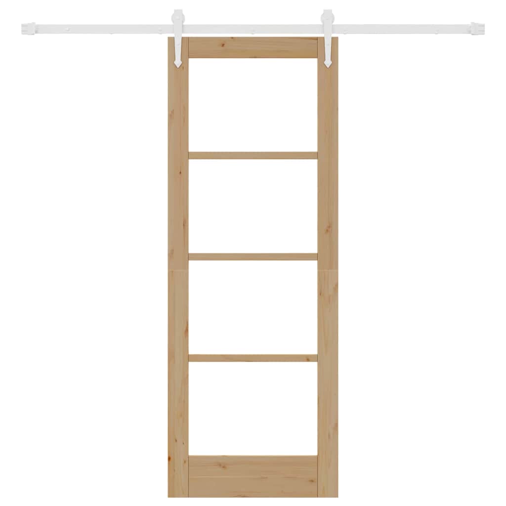 Porta Scorrevole Marrone 73.5 x 198.5 cm Legno e metallo