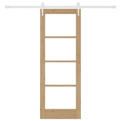 Porta Scorrevole Marrone 73.5 x 198.5 cm Legno e metallo
