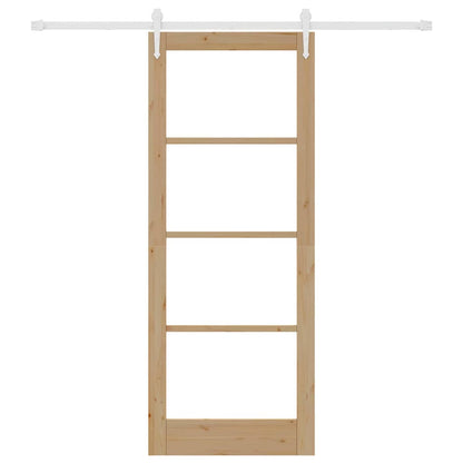 Porta Scorrevole Marrone 83 x 211 cm Legno e metallo