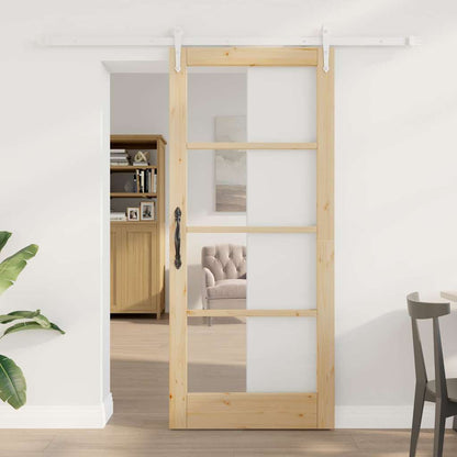 Porta Scorrevole Marrone 86 x 198.5 cm Legno e metallo
