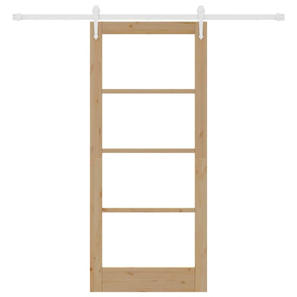 Porta Scorrevole Marrone 86 x 198.5 cm Legno e metallo