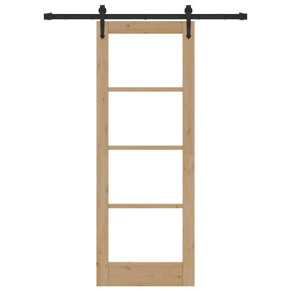 Porta Scorrevole ORKDAL Marrone 73.5 x 198.5 cm Legno e metallo