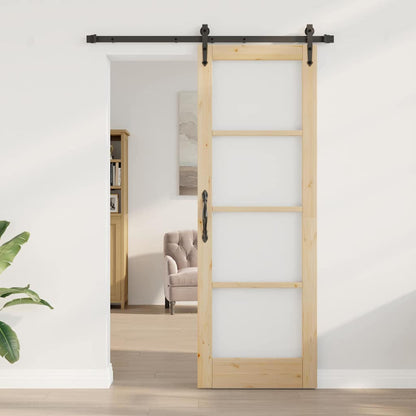 Porta Scorrevole ORKDAL Marrone 73.5 x 211 cm Legno e metallo