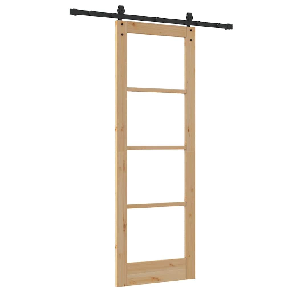 Porta Scorrevole ORKDAL Marrone 73.5 x 211 cm Legno e metallo