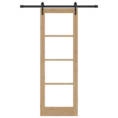 Porta Scorrevole ORKDAL Marrone 73.5 x 211 cm Legno e metallo
