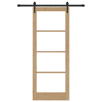 Porta Scorrevole ORKDAL Marrone 83 x 211 cm Legno e metallo