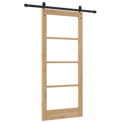 Porta Scorrevole ORKDAL Marrone 86 x 198.5 cm Legno e metallo