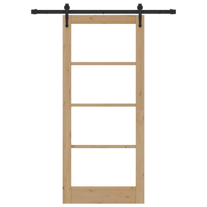 Porta Scorrevole ORKDAL Marrone 86 x 198.5 cm Legno e metallo