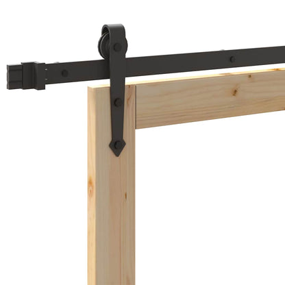 Porta Scorrevole ORKDAL Marrone 78 x 202 cm Legno e metallo
