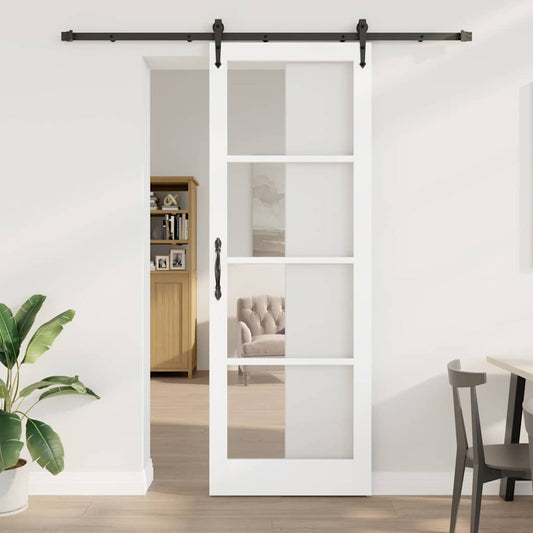 Porta Scorrevole ORKDAL Bianco 83 x 232 cm Legno e metallo