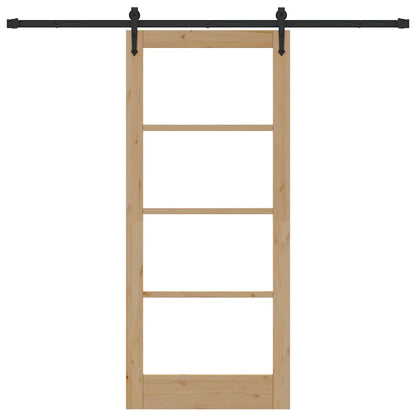 Porta Scorrevole ORKDAL Marrone 86 x 198.5 cm Legno e metallo