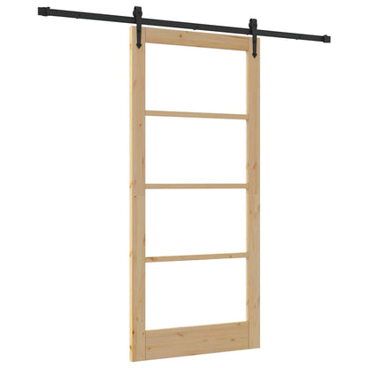 Porta Scorrevole ORKDAL Marrone 93 x 202 cm Legno e metallo