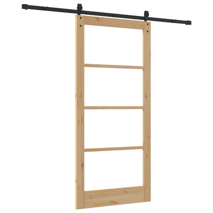 Porta Scorrevole ORKDAL Marrone 93 x 202 cm Legno e metallo