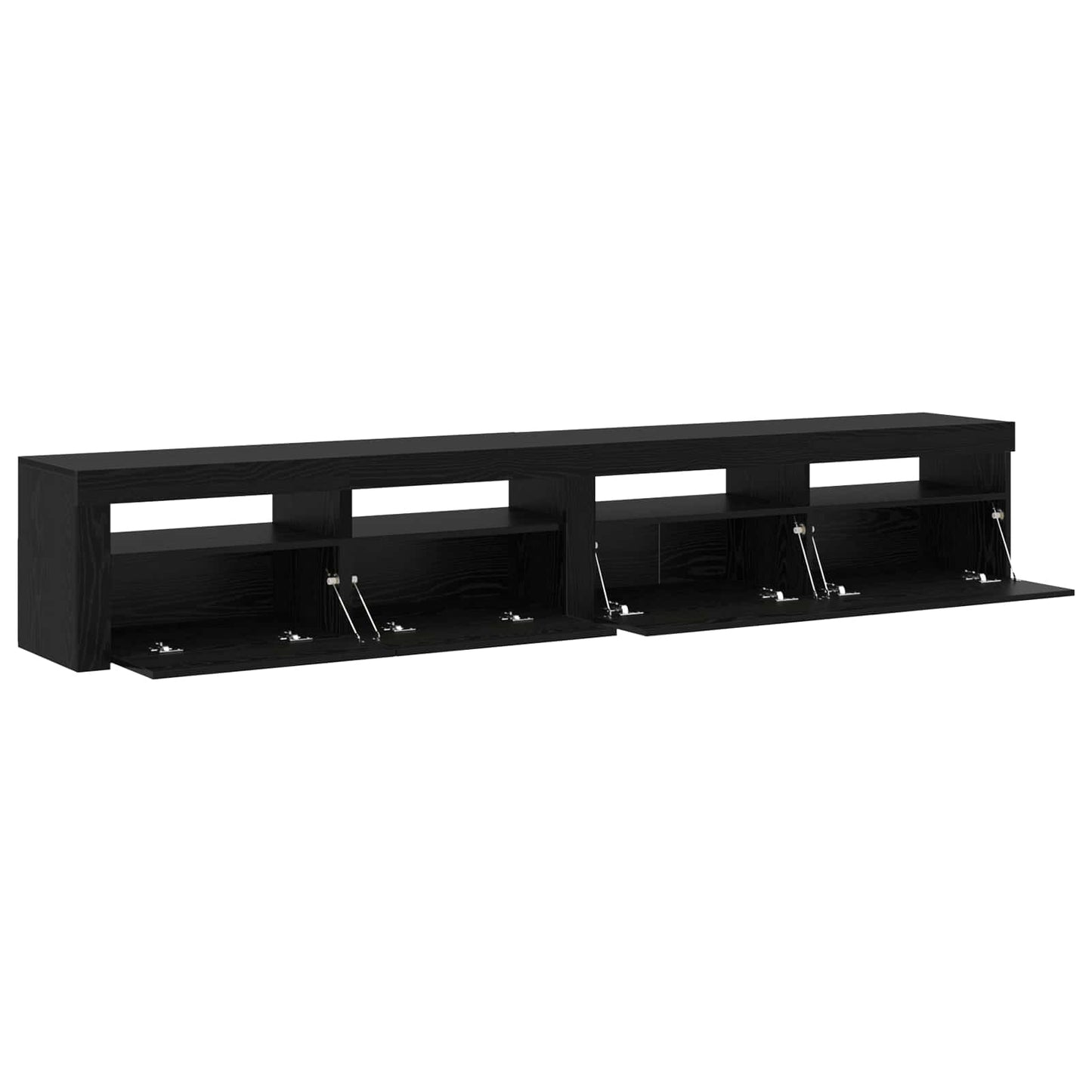 Mobile TV 2 pcs Rovere Nero Legno ingegnerizzato | homemem39