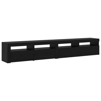 Mobile TV 2 pcs Rovere Nero Legno ingegnerizzato | homemem39