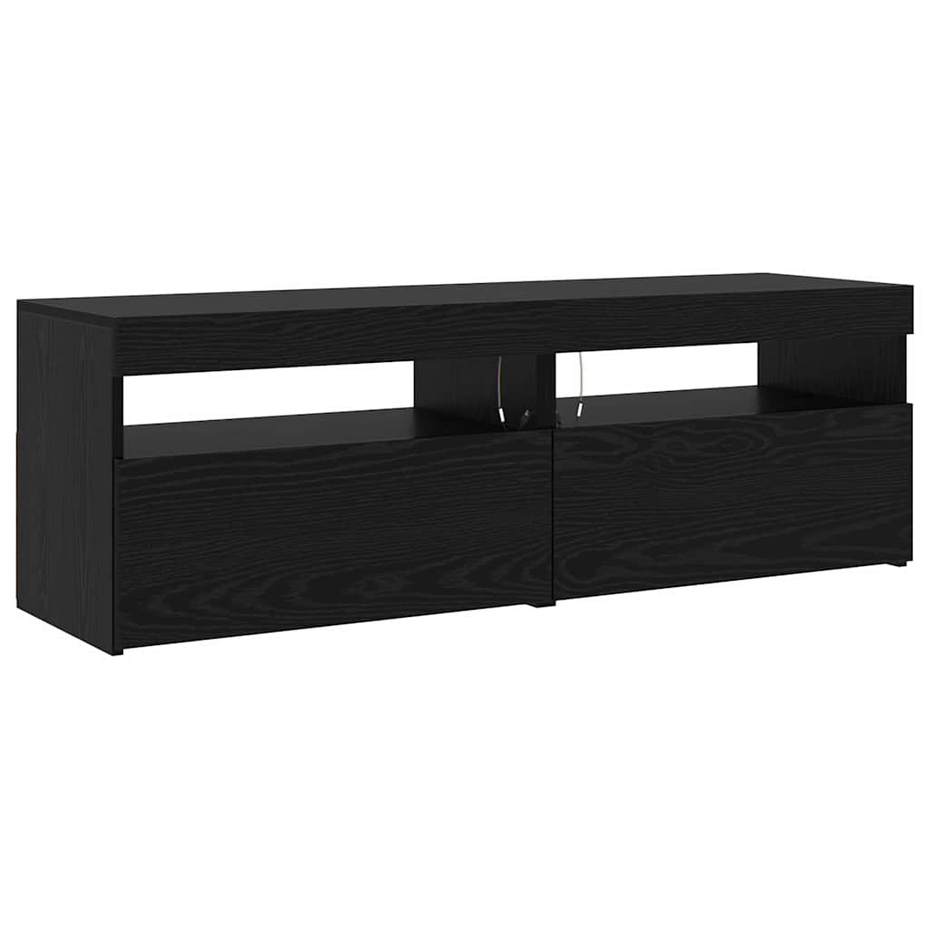 Mobile TV 3 pcs Rovere nero 260 x 36.5 x 40 cm