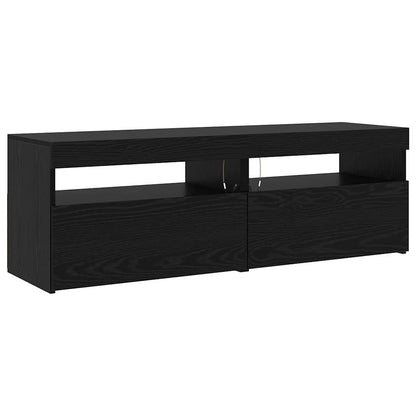 Mobile TV 3 pcs Rovere nero 260 x 36.5 x 40 cm