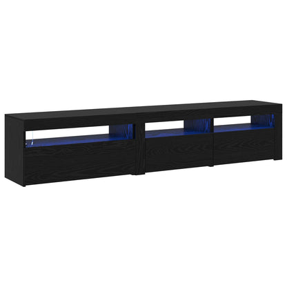 Mobile TV 2 pcs Rovere Nero Legno ingegnerizzato | homemem39
