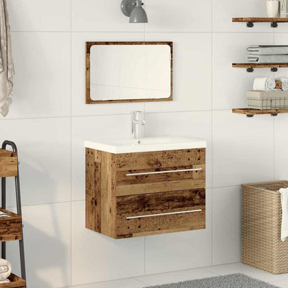 Armadio per Lavabo da Bagno con cassetto 2 pcs Legno vecchio | homemem39