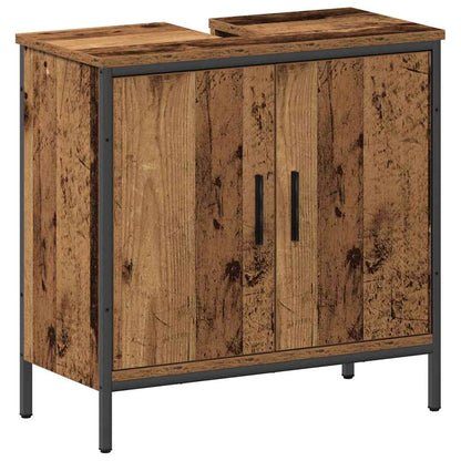 Set di mobili per il bagno 2 pcs Marrone Legno multistrato