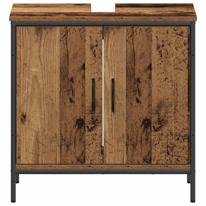 Set di mobili per il bagno 2 pcs Marrone Legno multistrato