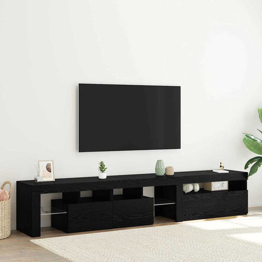 Supporto TV Rovere Nero Legno multistrato & Truciolare