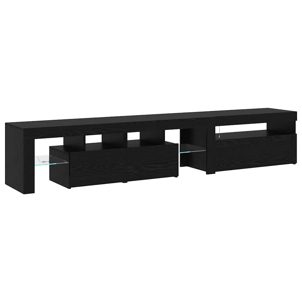 Supporto TV Rovere Nero Legno multistrato & Truciolare