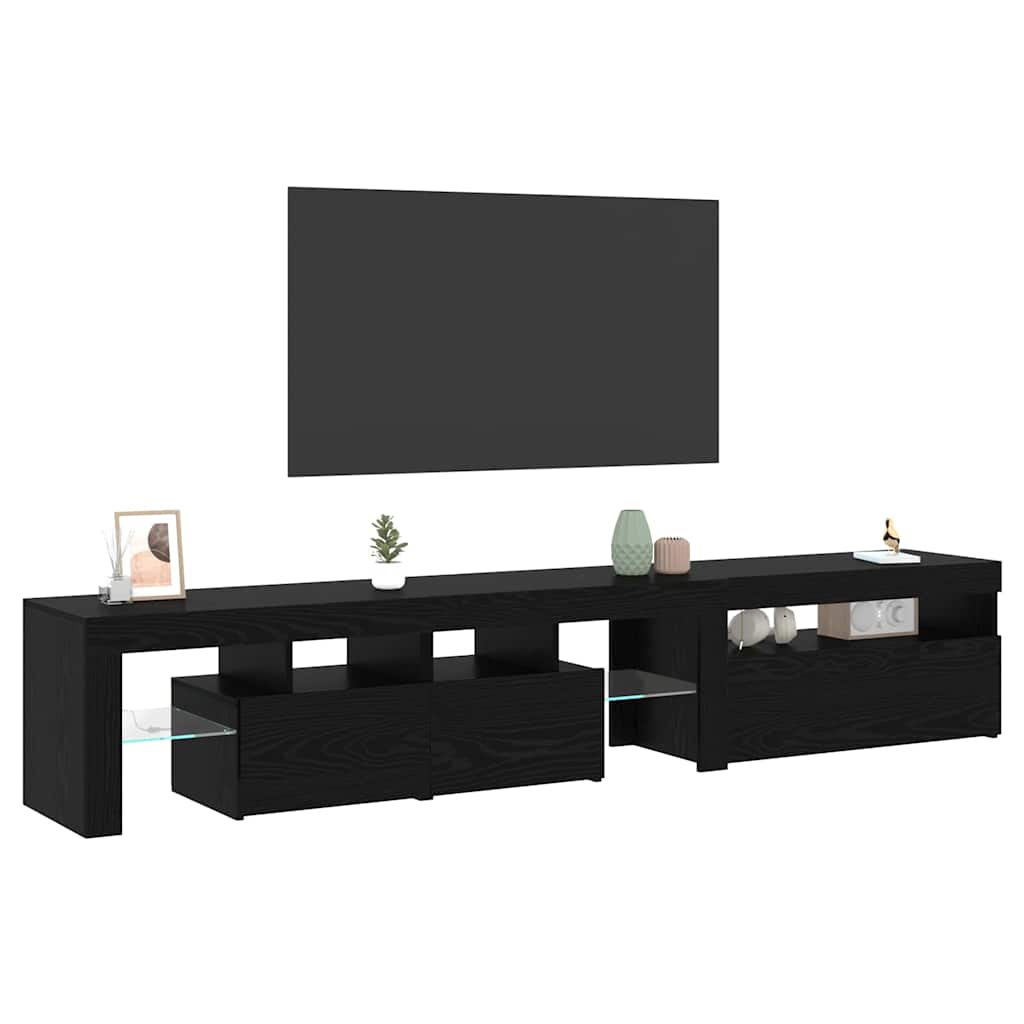 Supporto TV Rovere Nero Legno multistrato & Truciolare