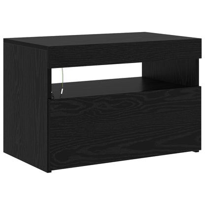 Mobile TV 2 pcs Rovere Nero Legno ingegnerizzato | homemem39