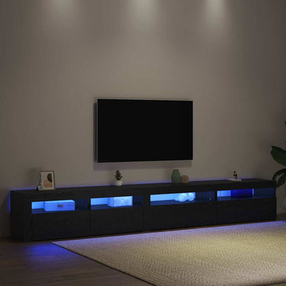 Set mobile TV 3 pcs Rovere nero 270 x 35 x 40 cm