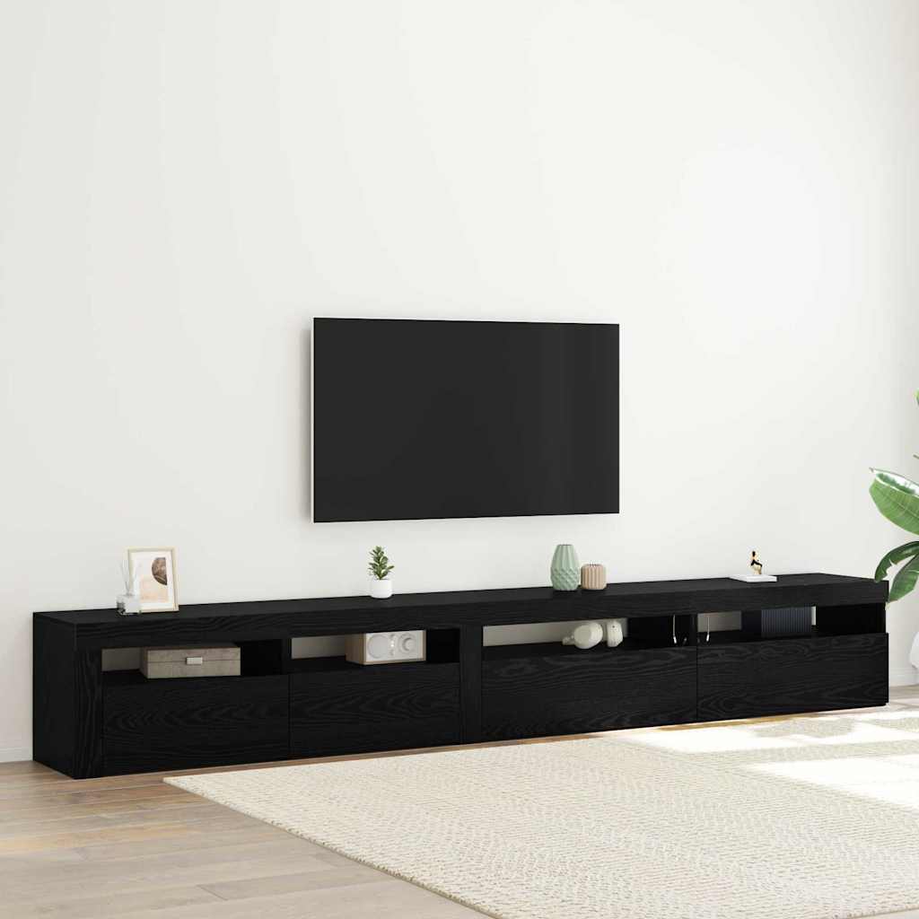 Set mobile TV 3 pcs Rovere nero 270 x 35 x 40 cm