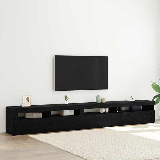 Set mobile TV 3 pcs Rovere nero 270 x 35 x 40 cm