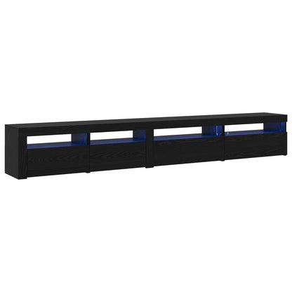 Set mobile TV 3 pcs Rovere Nero Legno ingegnerizzato | homemem39