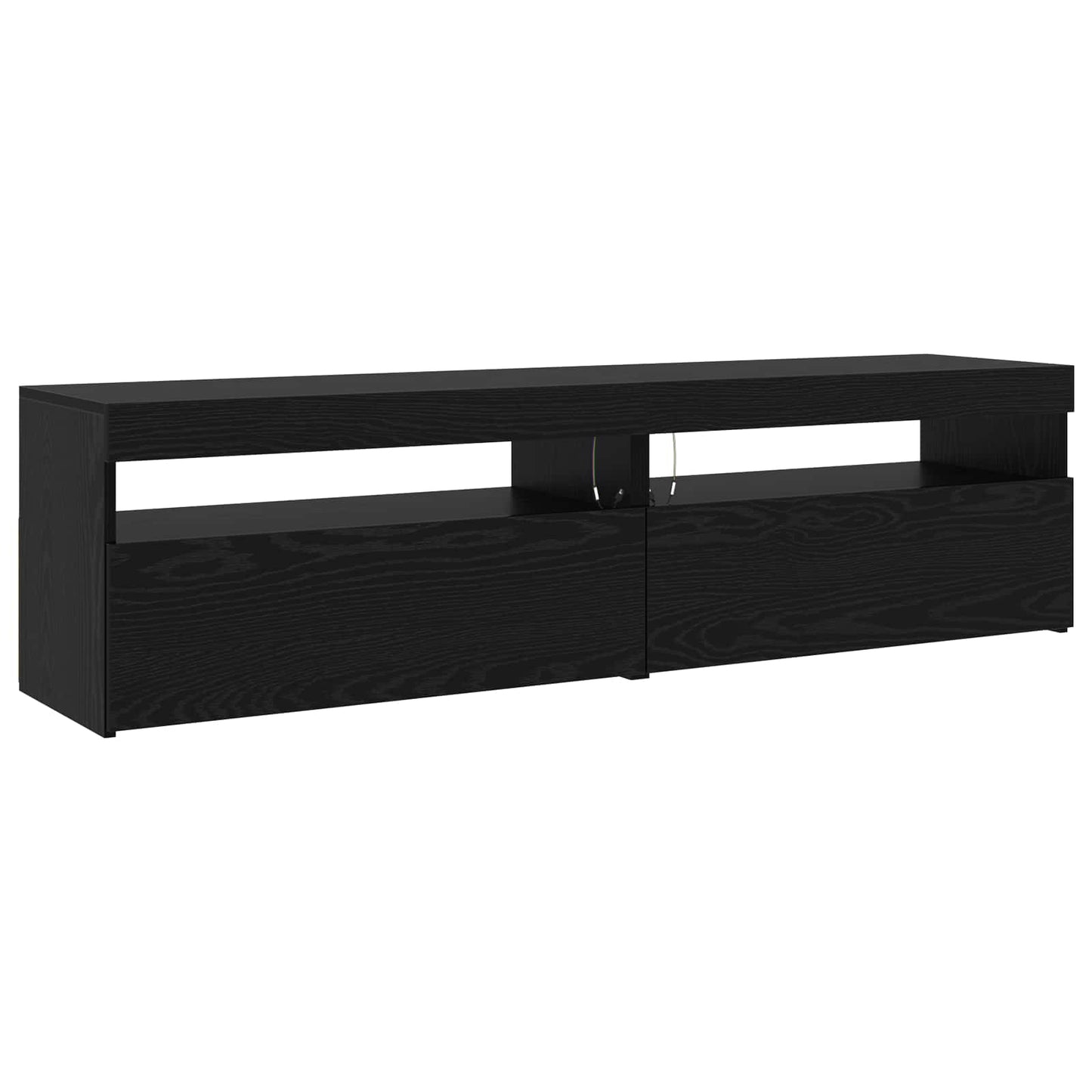 Set mobile TV 3 pcs Rovere Nero Legno ingegnerizzato | homemem39