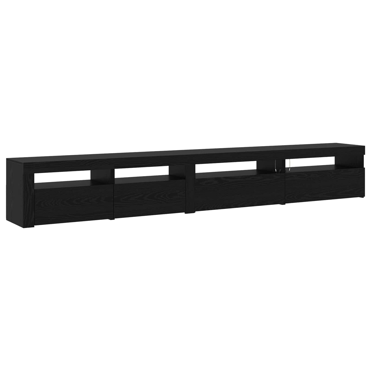 Set mobile TV 3 pcs Rovere Nero Legno ingegnerizzato | homemem39