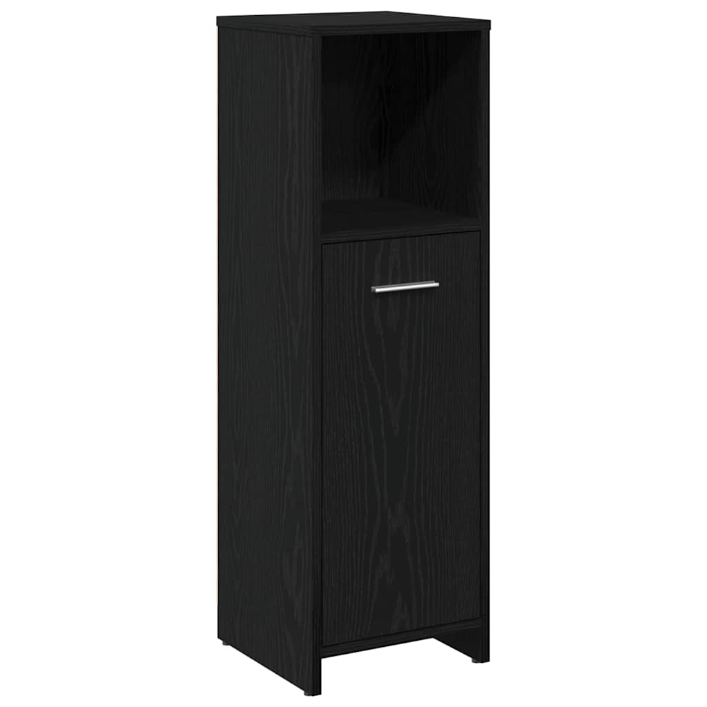 Set di mobili per il bagno 3 pcs Rovere Nero Legno multistrato | homemem39