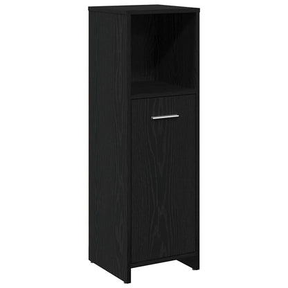 Set di mobili per il bagno 3 pcs Rovere Nero Legno multistrato | homemem39