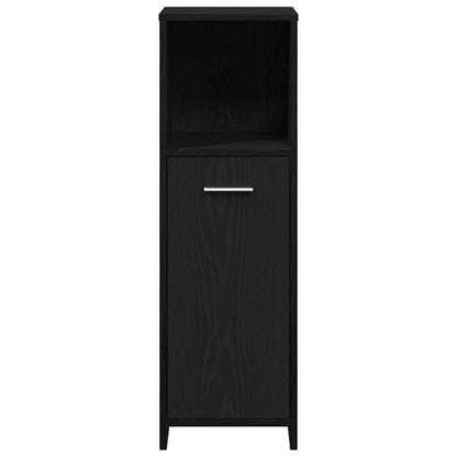 Set di mobili per il bagno 3 pcs Rovere Nero Legno multistrato | homemem39