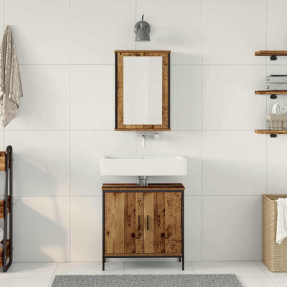 Set di mobili per il bagno 2 pcs Marrone Legno multistrato | homemem39