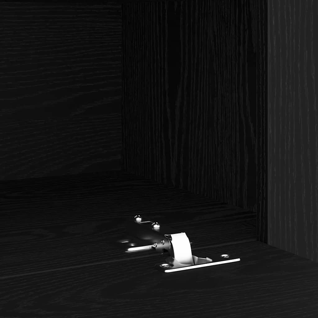 Mobile TV 2 pcs Rovere Nero 210 x 35 x 40 cm Legno multistrato