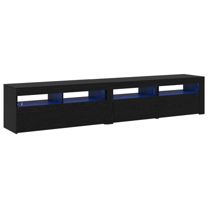 Mobile TV 2 pcs Rovere Nero Legno ingegnerizzato | homemem39