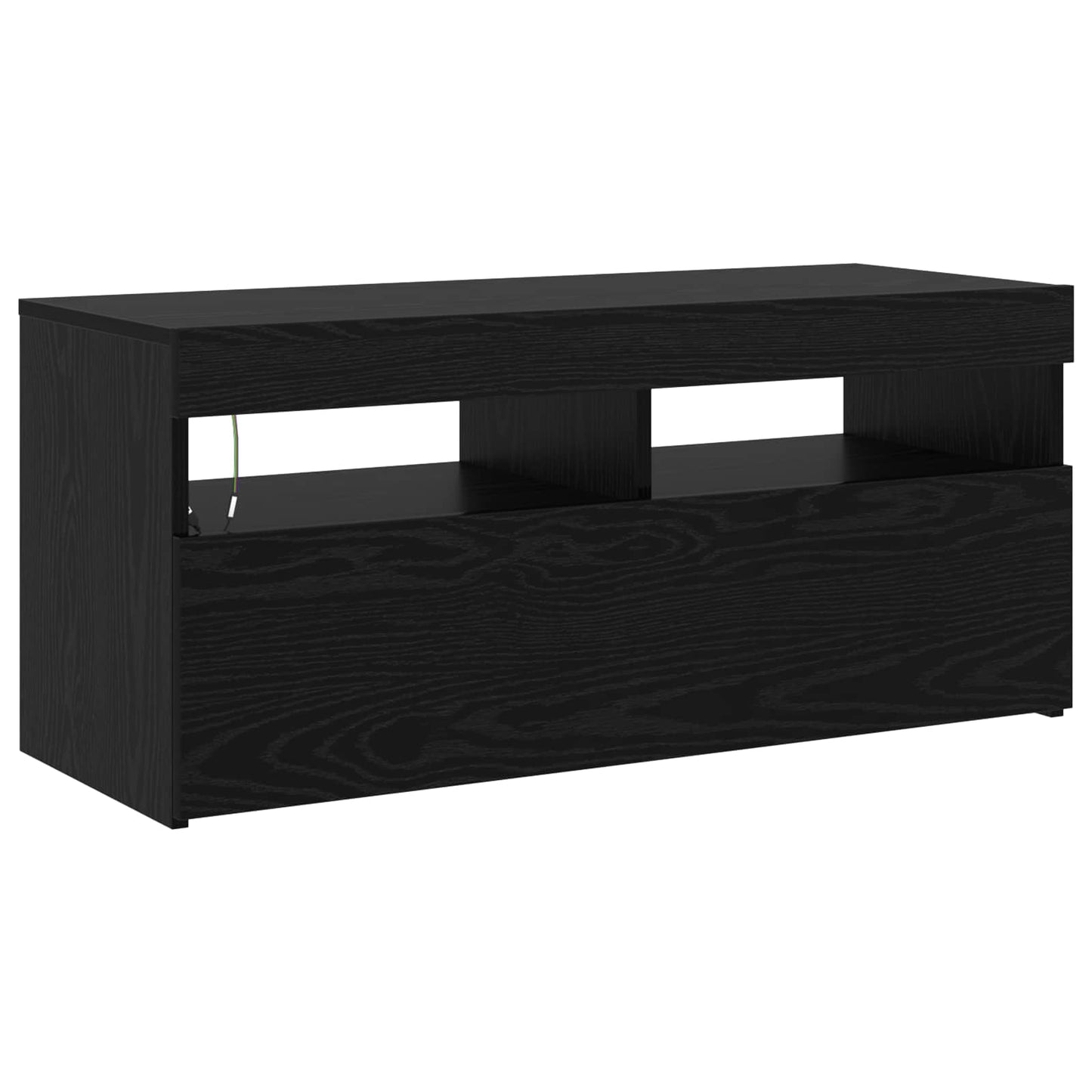 Mobile TV 2 pcs Rovere Nero Legno ingegnerizzato | homemem39