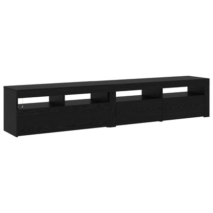 Mobile TV 2 pcs Rovere Nero Legno ingegnerizzato | homemem39