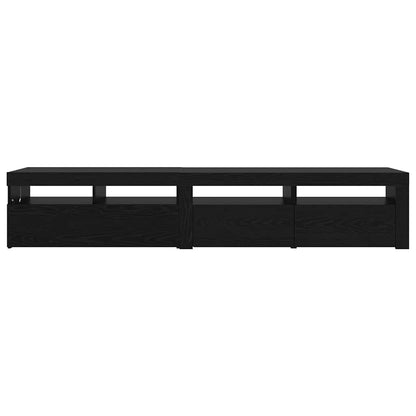 Mobile TV 2 pcs Rovere Nero Legno ingegnerizzato | homemem39