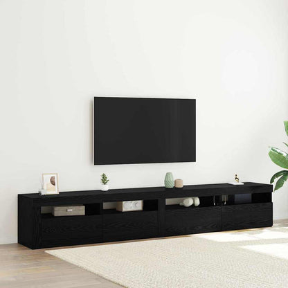 Set mobile TV 3 pcs Rovere nero 240 x 35 x 40 cm