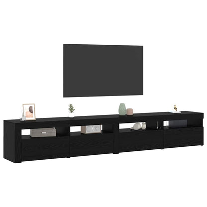 Set mobile TV 3 pcs Rovere nero 240 x 35 x 40 cm