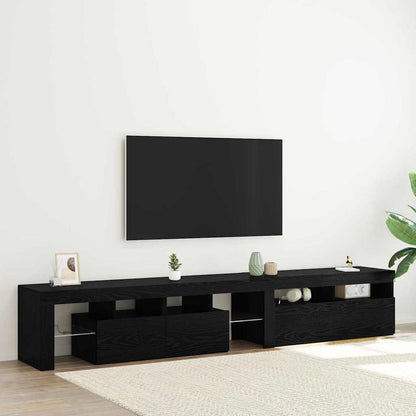 Mobile TV 2 pcs Rovere nero 290 x 36.5 x 40 cm