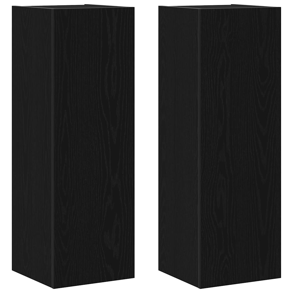 Set mobile TV 8 pcs Rovere Nero 100 x 30 x 30 cm