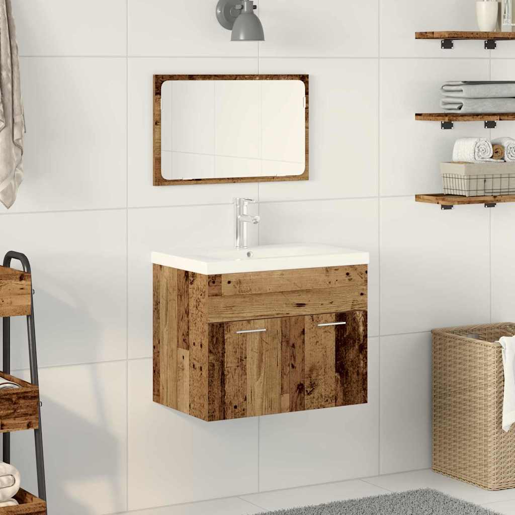 Set di mobili per il bagno Montaggio a parete Legno multistrato | homemem39
